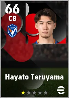 Hayato Teruyama eFootball 2026 player card — 66 OVR CB