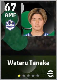 Wataru Tanaka eFootball 2026 player card — 67 OVR AMF
