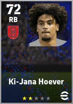 Ki-Jana Hoever eFootball 2026 player card — 72 OVR RB