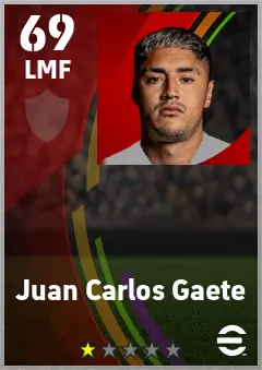 Juan Carlos Gaete eFootball 2026 player card — 69 OVR LMF