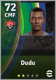 Dudu eFootball 2026 player card — 72 OVR CMF