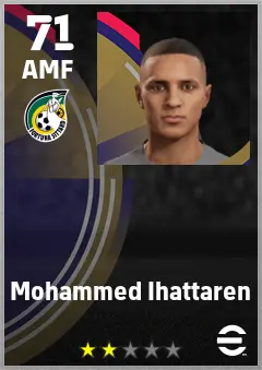 Mohammed Ihattaren eFootball 2026 player card — 71 OVR AMF