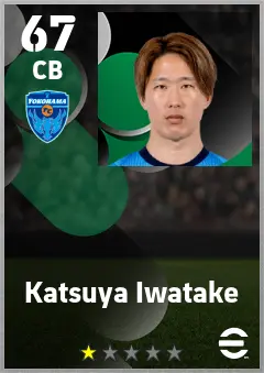 Katsuya Iwatake eFootball 2026 player card — 67 OVR CB