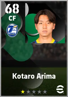 Kotaro Arima eFootball 2026 player card — 68 OVR CF