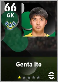 Genta Ito eFootball 2026 player card — 66 OVR GK