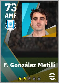 F. Gonzalez Metilli eFootball 2026 player card — 73 OVR AMF