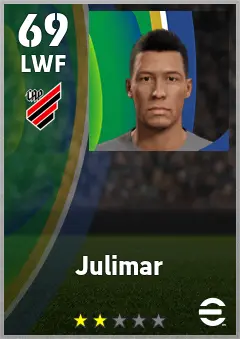Julimar eFootball 2026 player card — 69 OVR LWF