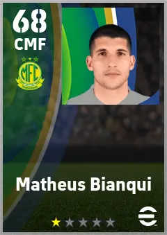Matheus Bianqui eFootball 2026 player card — 68 OVR CMF