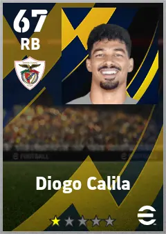 Diogo Calila eFootball 2026 player card — 67 OVR RB