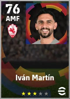 Ivan Martin eFootball 2026 player card — 76 OVR AMF