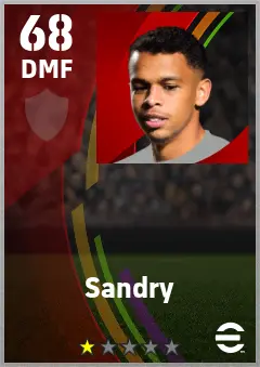 Sandry eFootball 2026 player card — 68 OVR DMF