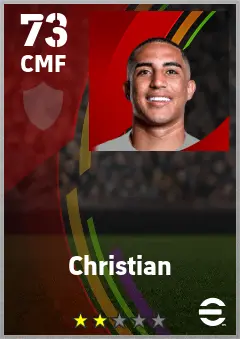 Christian eFootball 2026 player card — 73 OVR CMF