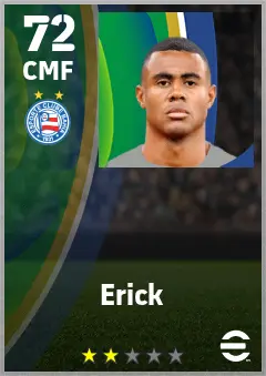 Erick eFootball 2026 player card — 72 OVR CMF