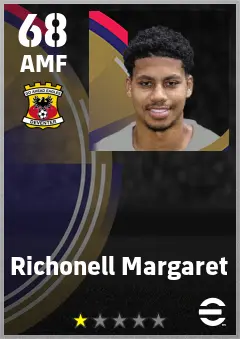 Richonell Margaret eFootball 2026 player card — 68 OVR AMF