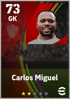 Carlos Miguel eFootball 2026 player card — 73 OVR GK