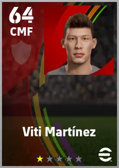 Viti Martinez eFootball 2026 player card — 64 OVR CMF