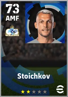 Stoichkov eFootball 2026 player card — 73 OVR AMF