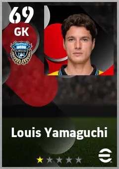 Louis Yamaguchi eFootball 2026 player card — 69 OVR GK