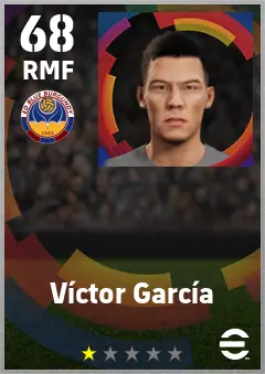 Victor Garcia eFootball 2026 player card — 68 OVR RMF