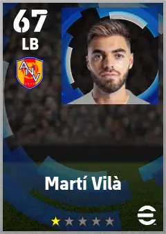 Marti Vila eFootball 2026 player card — 67 OVR LB