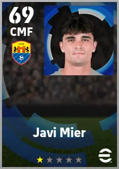 Javi Mier eFootball 2026 player card — 69 OVR CMF