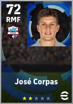 Jose Corpas eFootball 2026 player card — 72 OVR RMF