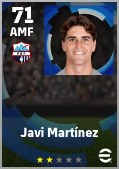 Javi Martinez eFootball 2026 player card — 71 OVR AMF