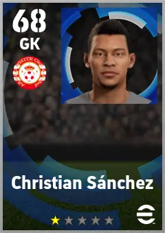 Christian Sanchez eFootball 2026 player card — 68 OVR GK