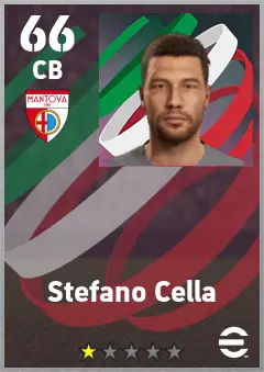 Stefano Cella eFootball 2026 player card — 66 OVR CB