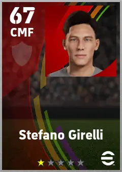 Stefano Girelli eFootball 2026 player card — 67 OVR CMF