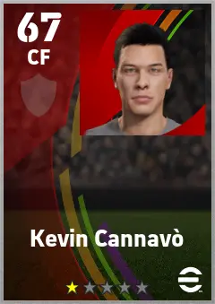 Kevin Cannavo eFootball 2026 player card — 67 OVR CF