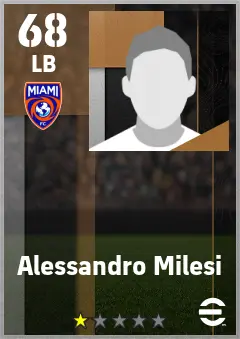 Alessandro Milesi eFootball 2026 player card — 68 OVR LB