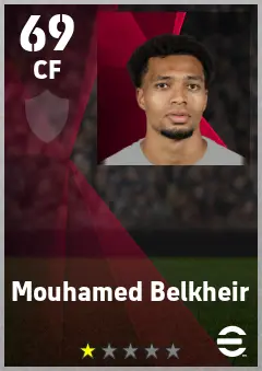 Mouhamed Belkheir eFootball 2026 player card — 69 OVR CF