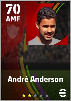 Andre Anderson eFootball 2026 player card — 70 OVR AMF