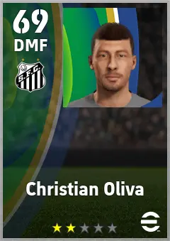 Christian Oliva eFootball 2026 player card — 69 OVR DMF