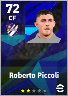 Roberto Piccoli eFootball 2026 player card — 72 OVR CF
