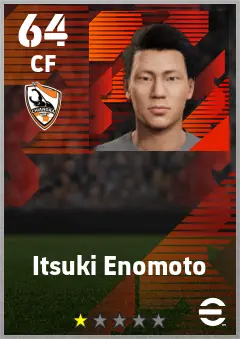 Itsuki Enomoto eFootball 2026 player card — 64 OVR CF