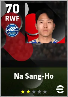 Na Sang-Ho eFootball 2026 player card — 70 OVR RWF