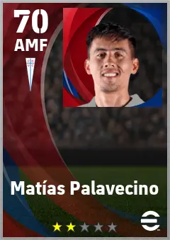 Matias Palavecino eFootball 2026 player card — 70 OVR AMF