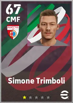 Simone Trimboli eFootball 2026 player card — 67 OVR CMF
