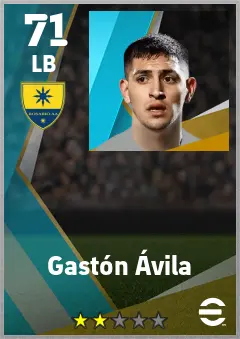 Gaston Avila eFootball 2026 player card — 71 OVR LB