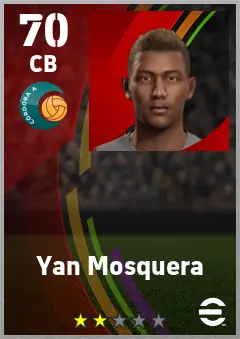 Yan Mosquera eFootball 2026 player card — 70 OVR CB