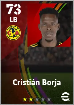 Cristian Borja eFootball 2026 player card — 73 OVR LB