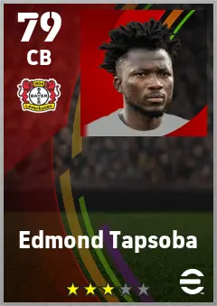Edmond Tapsoba eFootball 2026 player card — 79 OVR CB