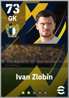 Ivan Zlobin eFootball 2026 player card — 73 OVR GK