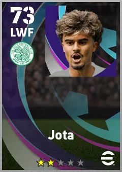Jota eFootball 2026 player card — 73 OVR LWF