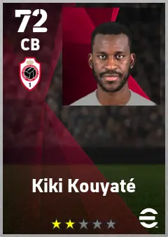 Kiki Kouyate eFootball 2026 player card — 72 OVR CB