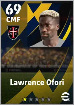 Lawrence Ofori eFootball 2026 player card — 69 OVR CMF