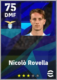 Nicolo Rovella eFootball 2026 player card — 75 OVR DMF