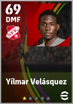 Yilmar Velasquez eFootball 2026 player card — 69 OVR DMF